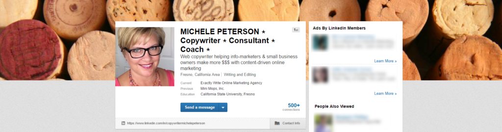 Michele Peterson LinkedIn profile background photo
