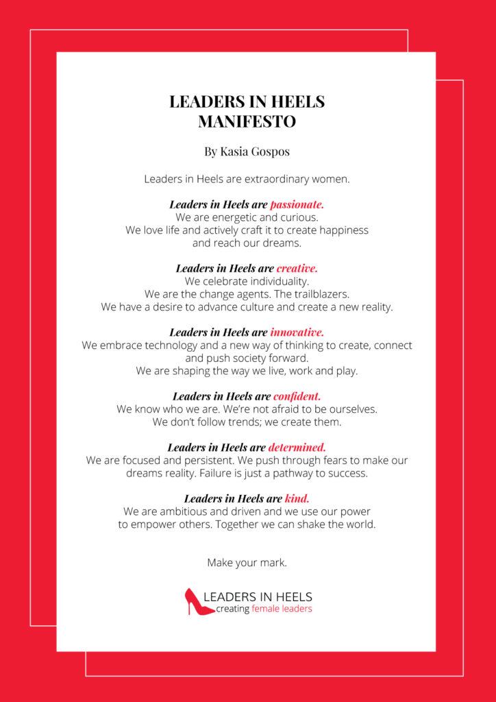 Leaders In Heels Manifesto